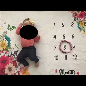 Baby girl Milestone Blanket